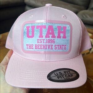 Trucker Hat Pink Utah